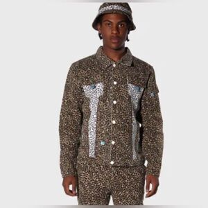 NWT The Hideout Clothing Co Brown Leopard Octagon Classic Bucket Hat Breathable